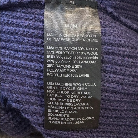 White House Black Market Purple Sweater Dress Women Medium (1077) - Picture 8 of 8